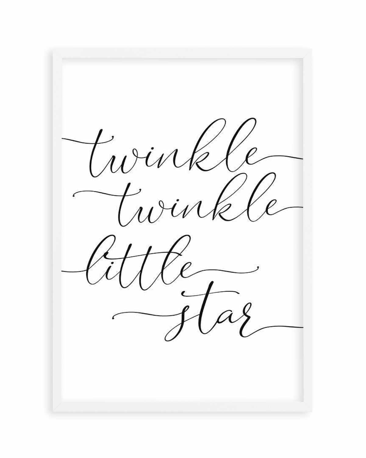 Twinkle Twinkle Little Star | 6 Colour Options Art Print