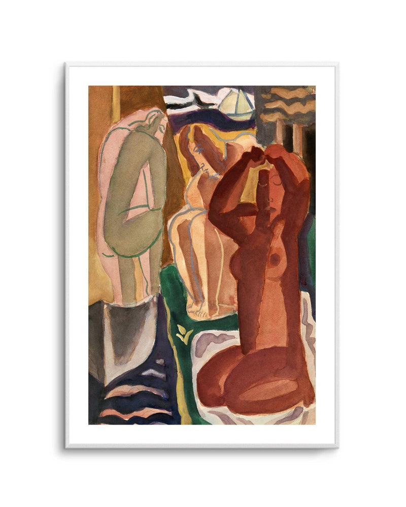 Two Bathing Women and a Bridge Figure by Leo Gestel | Art Print