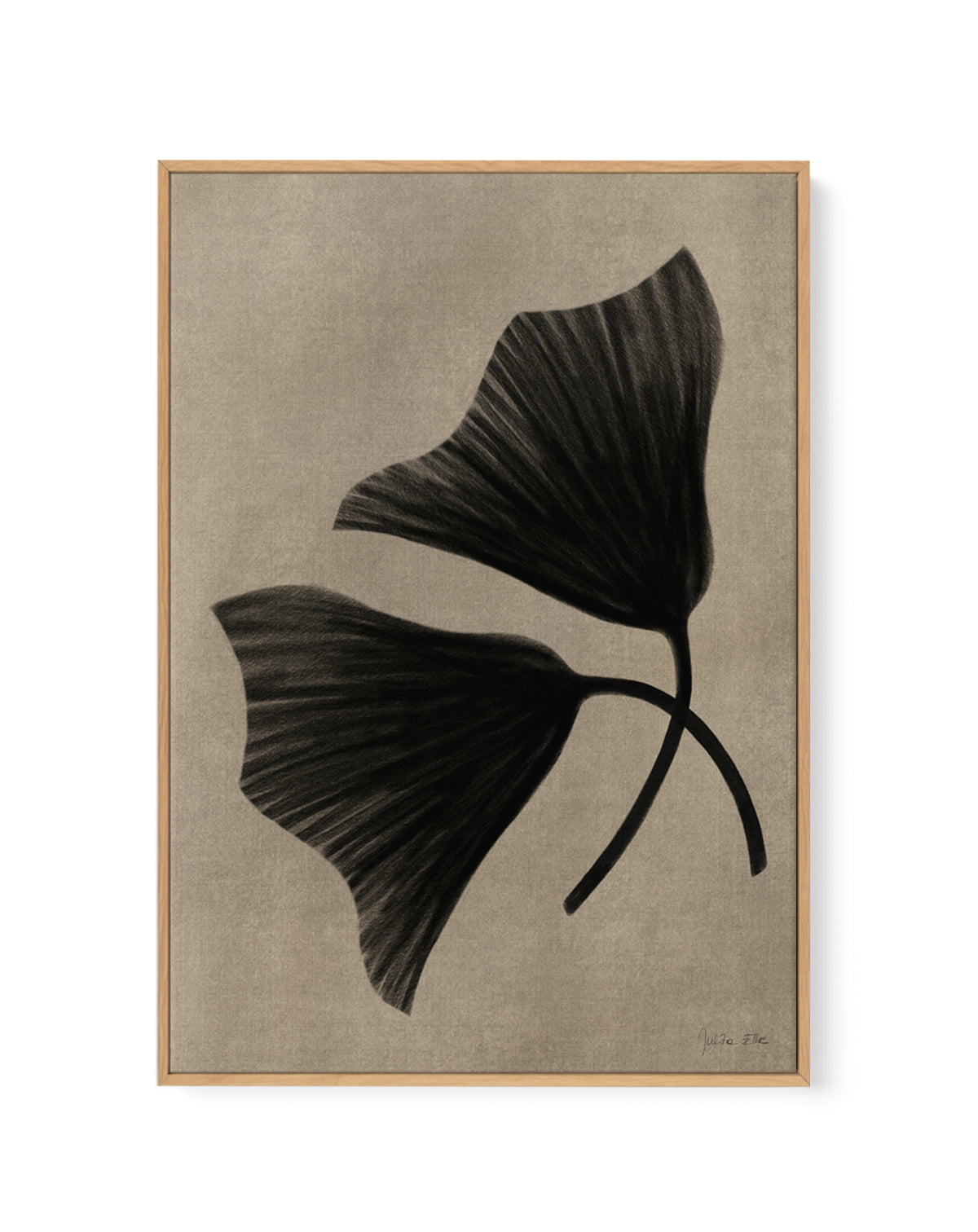 Two Flowers by Julita Elbe | Framed Canvas Art Print