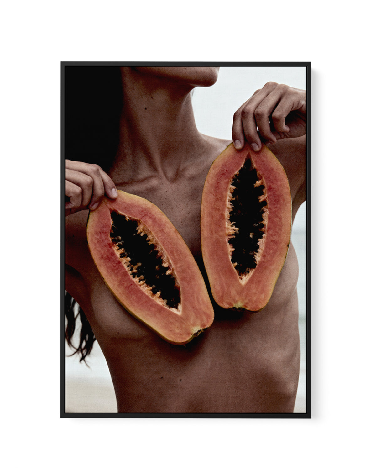 Two Papaya | Framed Canvas Art Print from Olive et Oriel where you can shop wallpaper and artworks online