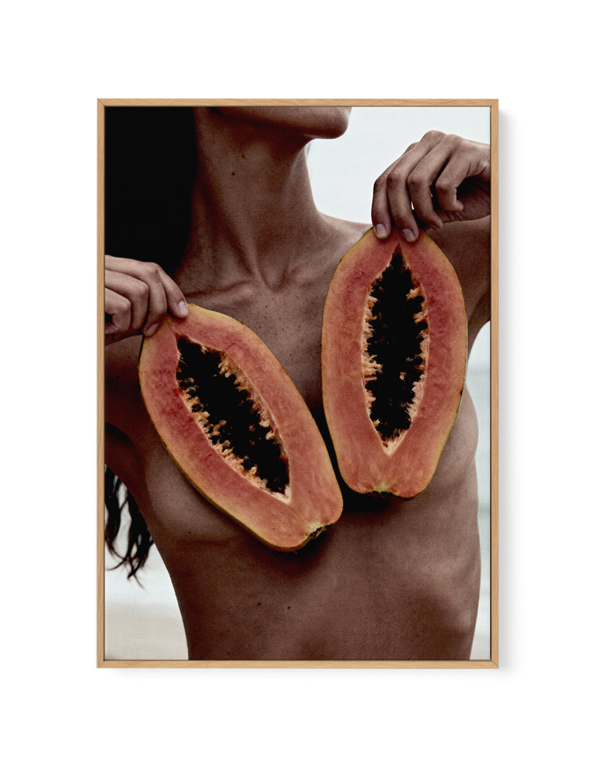 Two Papaya | Framed Canvas Art Print from Olive et Oriel where you can shop wallpaper and artworks online