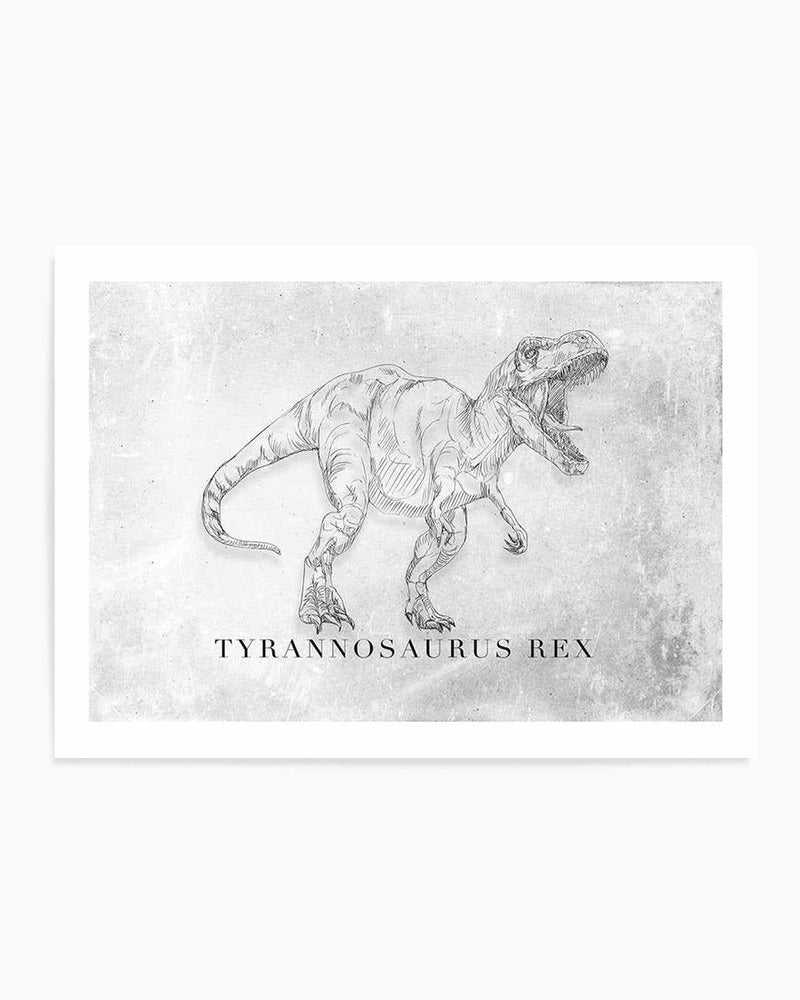 Tyrannosaurus Rex LS | Dinosaur Collection Art Print