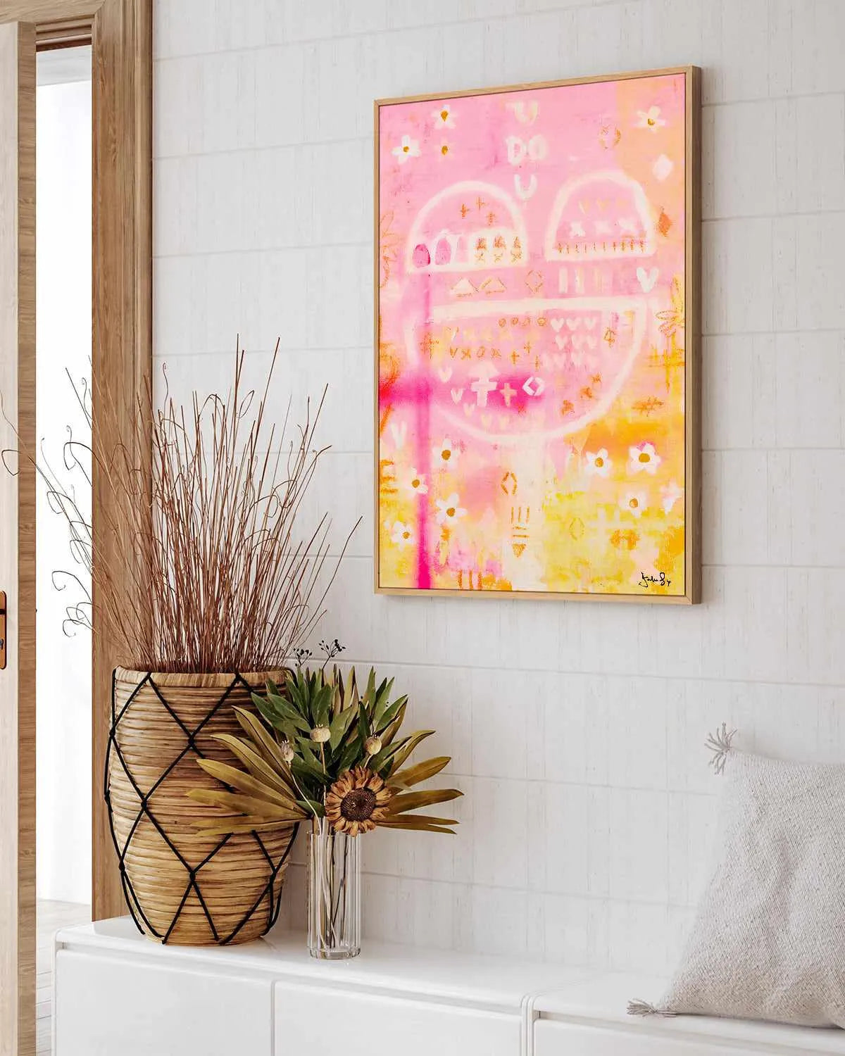 U Do U by Jackie Green | Framed Canvas Art Print from Olive et Oriel where you can shop wallpaper and artworks online