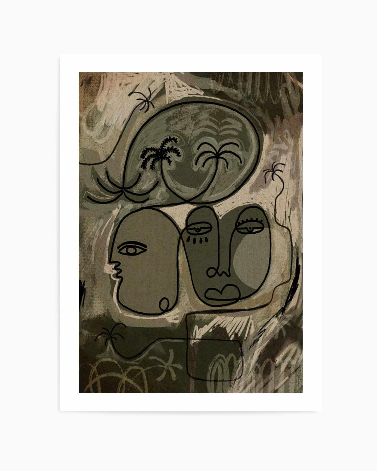 Unwind Along the Palm Path by Shatha Al Dafai | Art Print from Olive et Oriel where you can shop wallpaper and artworks online