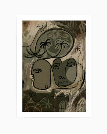Unwind Along the Palm Path by Shatha Al Dafai | Art Print from Olive et Oriel where you can shop wallpaper and artworks online