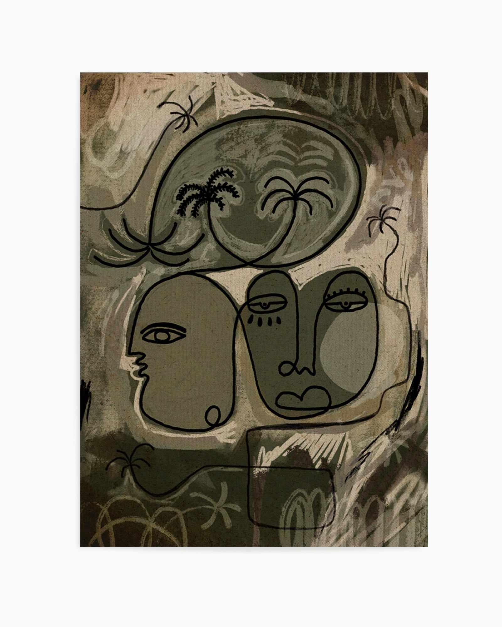 Unwind Along the Palm Path by Shatha Al Dafai | Art Print from Olive et Oriel where you can shop wallpaper and artworks online