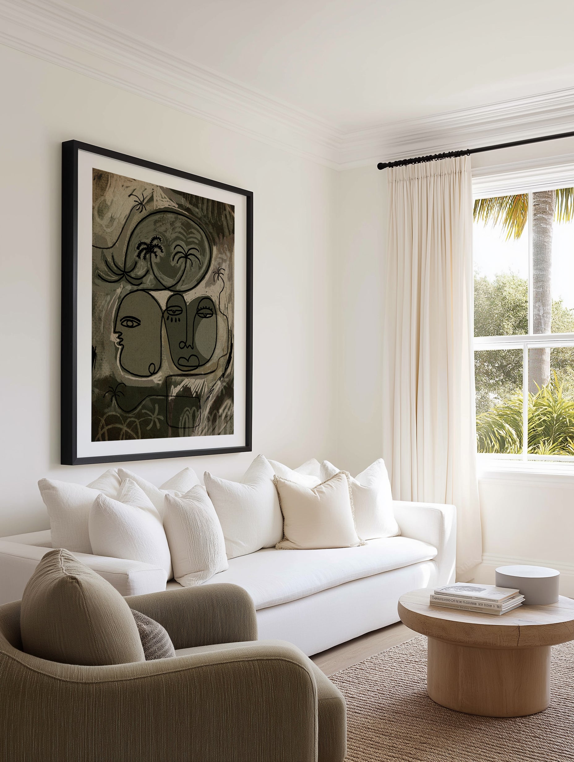 Unwind Along the Palm Path by Shatha Al Dafai | Art Print