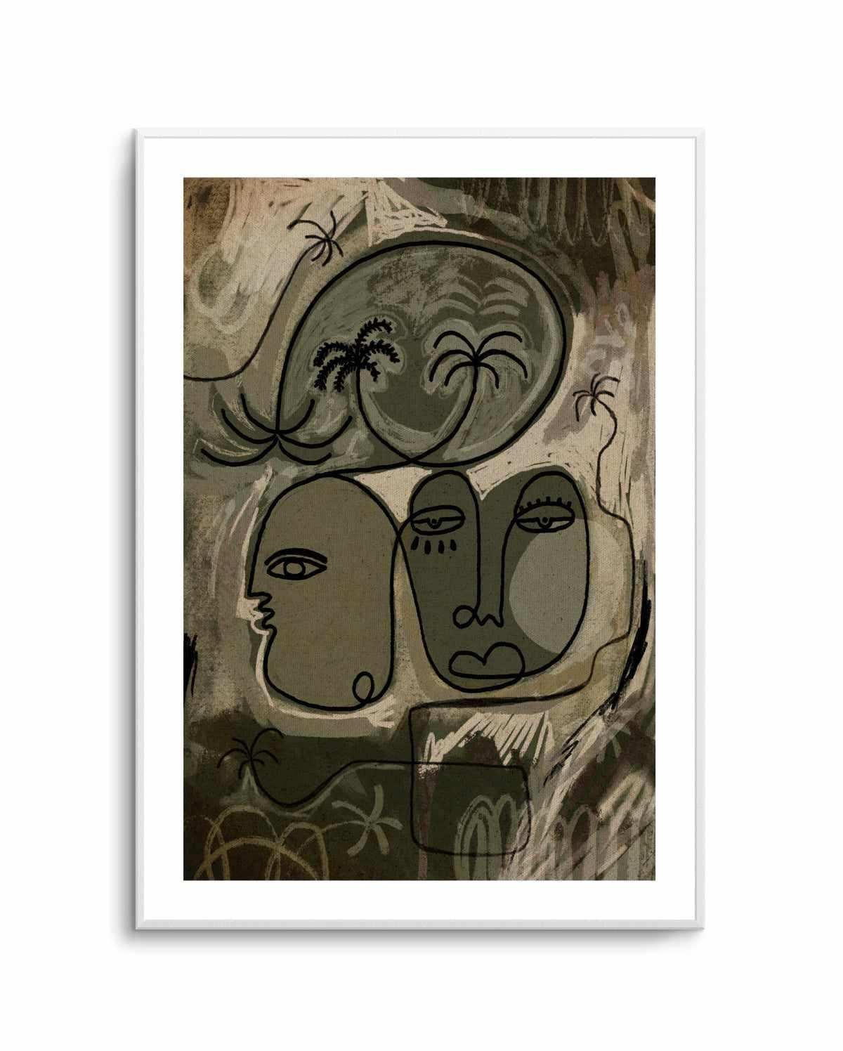 Unwind Along the Palm Path by Shatha Al Dafai | Art Print from Olive et Oriel where you can shop wallpaper and artworks online