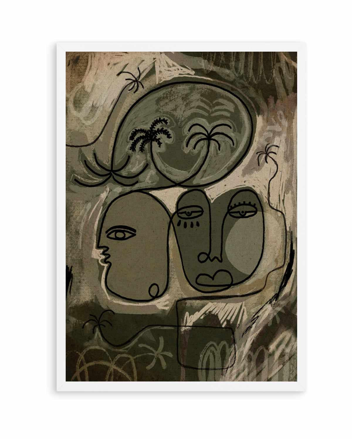 Unwind Along the Palm Path by Shatha Al Dafai | Art Print from Olive et Oriel where you can shop wallpaper and artworks online