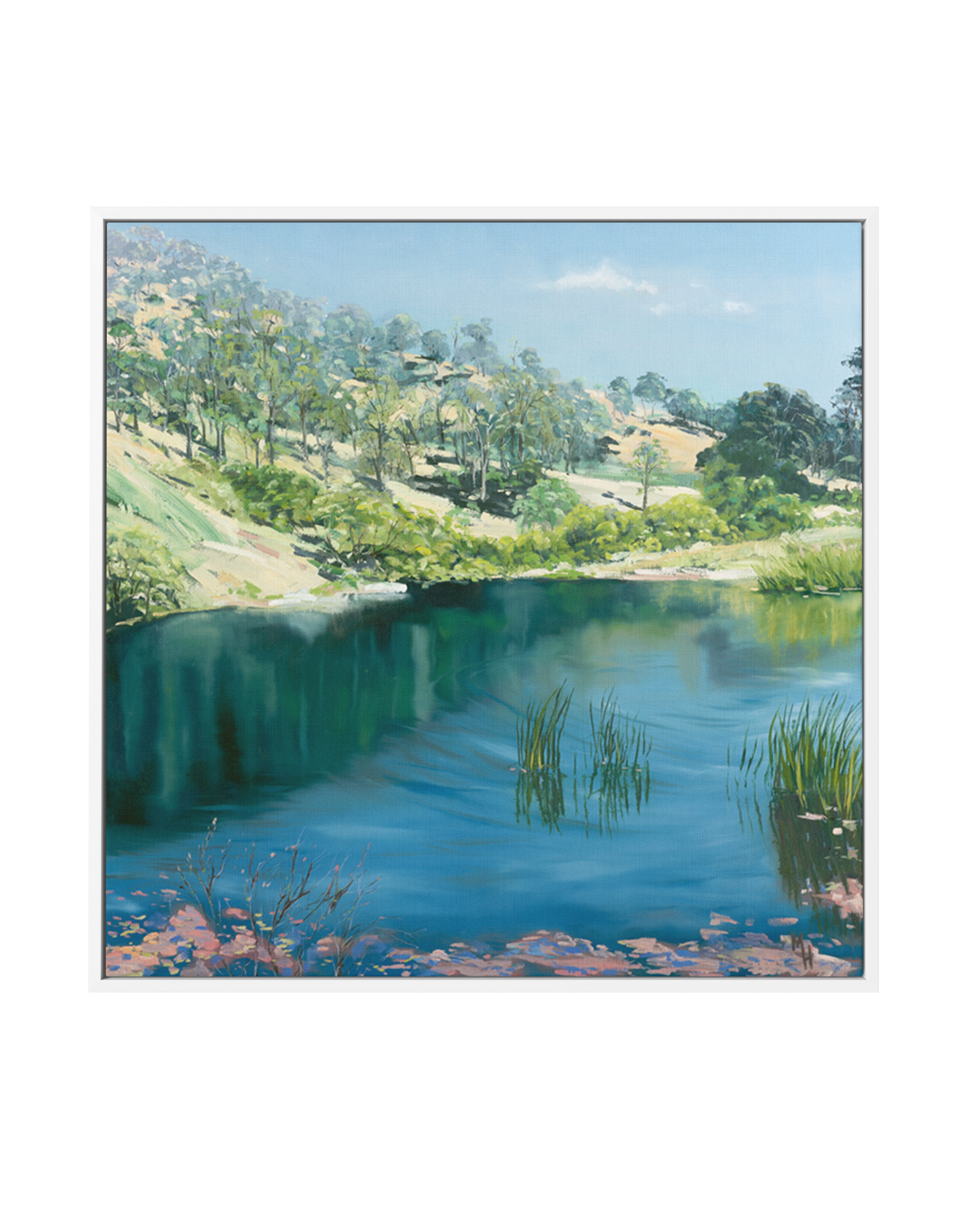 Upper Reach of Brisbane River by Meredith Howse | Framed Canvas Art Print