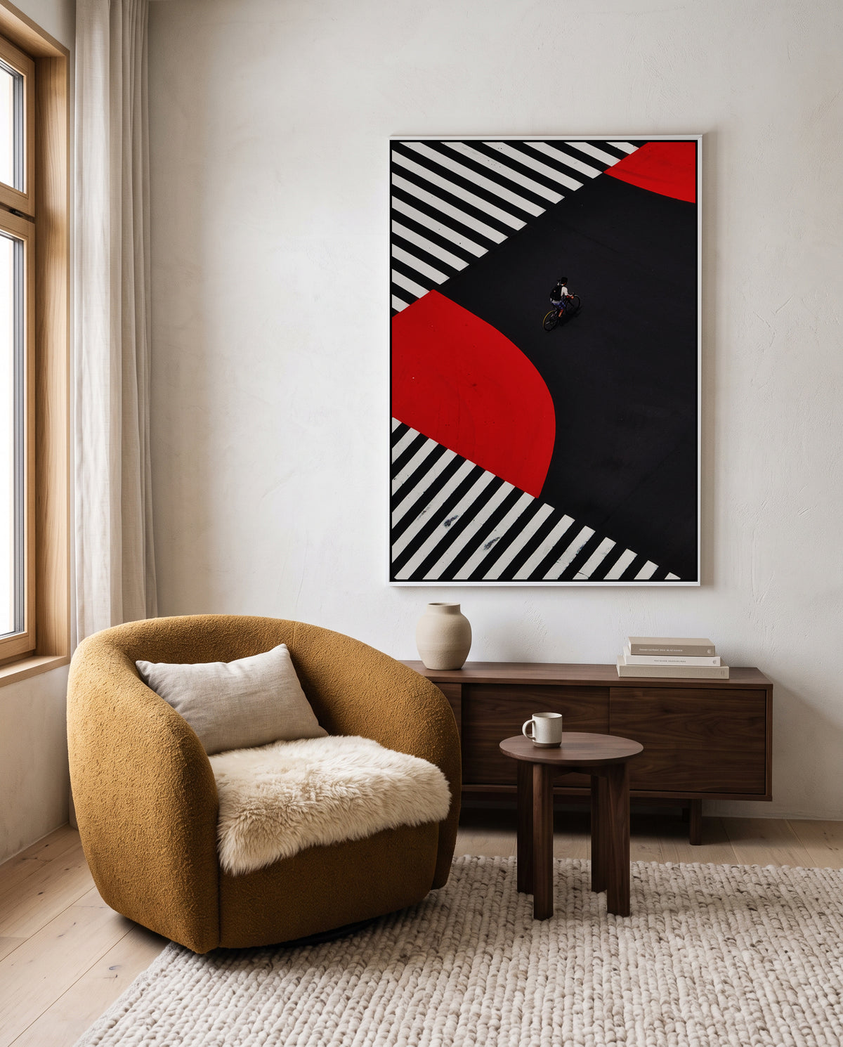 Urban Ride Geometry by Keisuke Ikeda | Framed Canvas Art Print