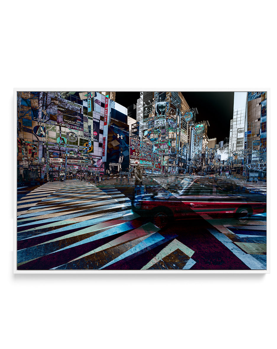 Urban Crossroads Motion by Carmine Chiriaco | Framed Canvas Art Print