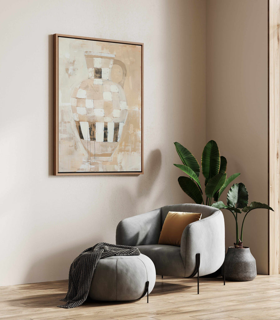 Uluwatu Urn I | Framed Canvas Art Print from Olive et Oriel where you can shop wallpaper and artworks online