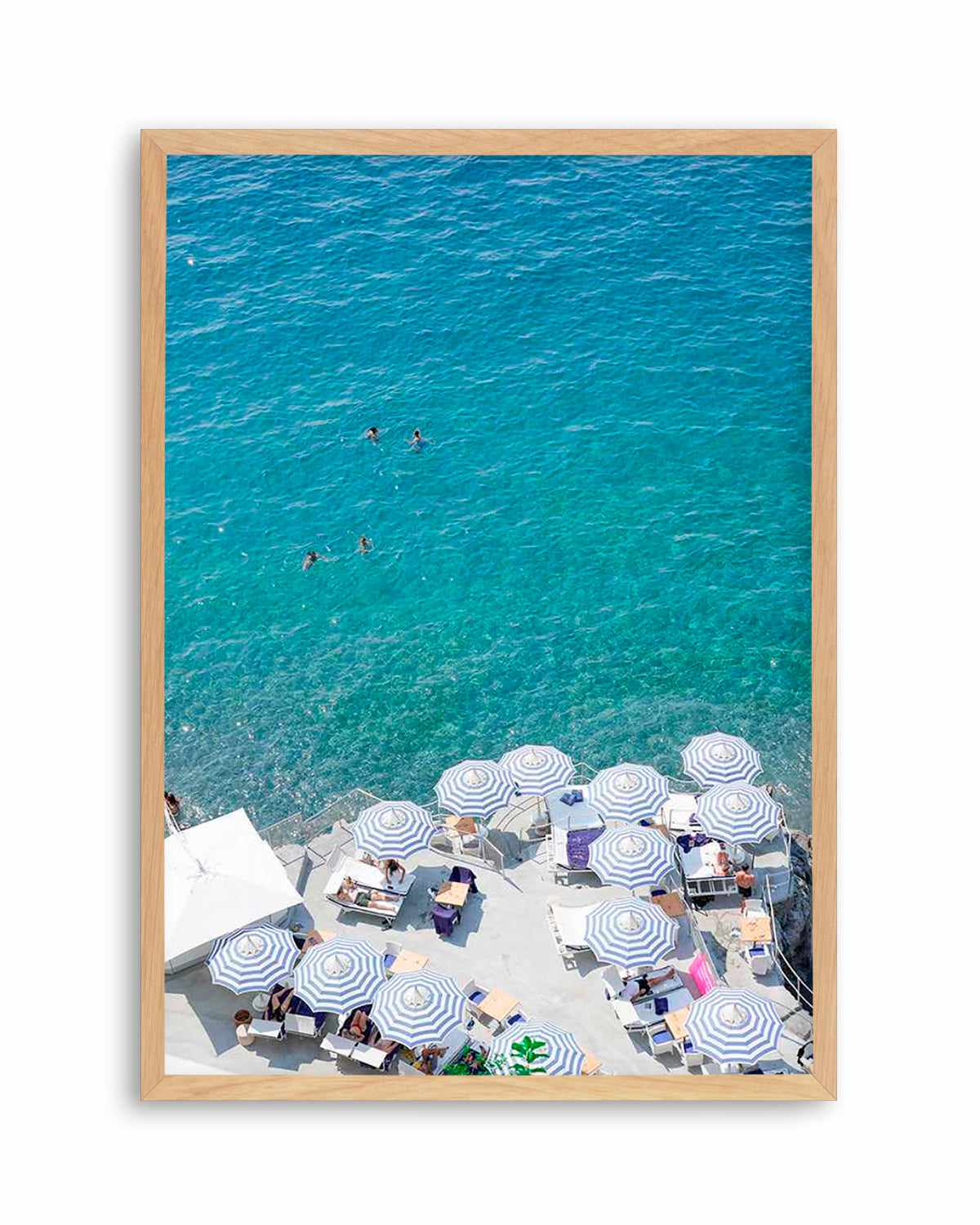 Umbrellas to Sea by Kamalia Studio Art Print