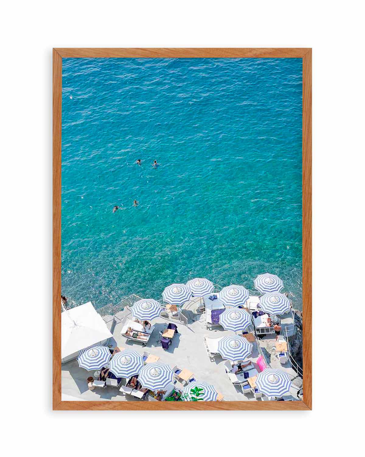 Umbrellas to Sea by Kamalia Studio Art Print