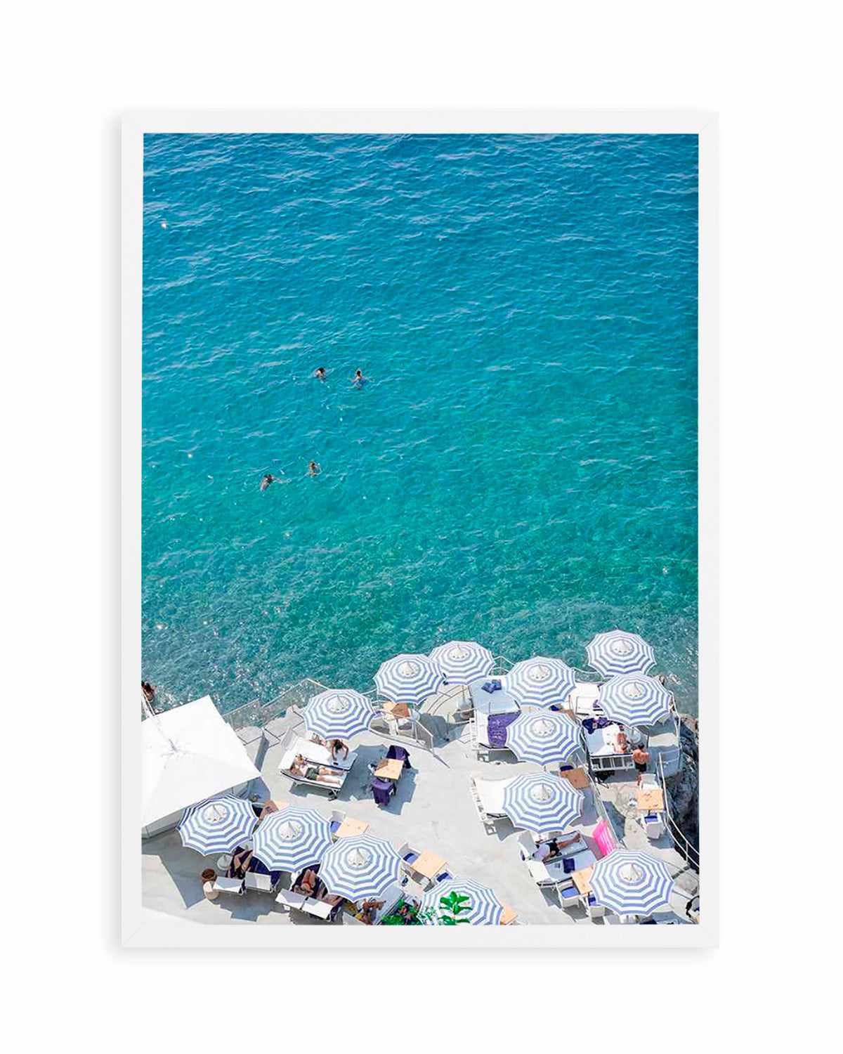 Umbrellas to Sea by Kamalia Studio Art Print