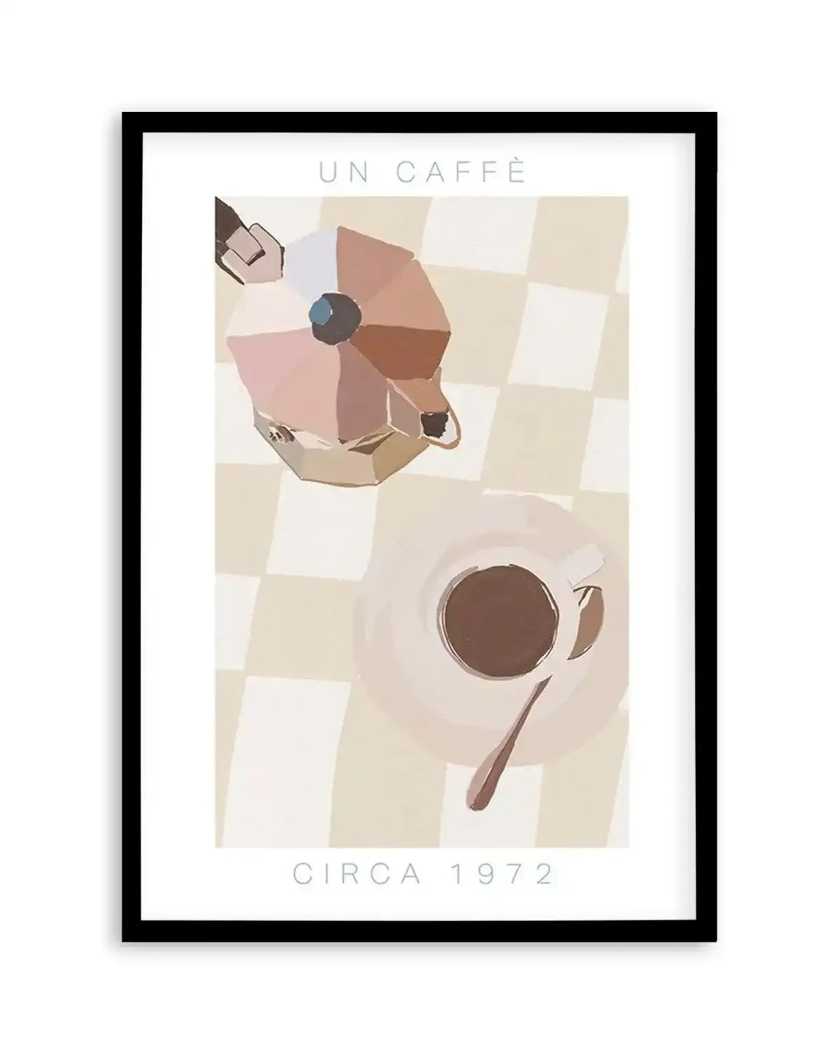 Un Caffe Art Print from Olive et Oriel where you can shop wallpaper and artworks online