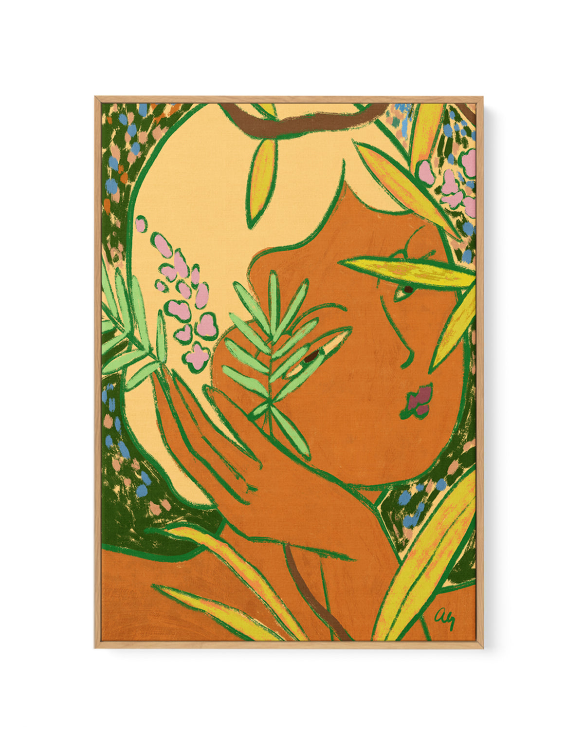 Unbothered by Arty Guava | Framed Canvas Art Print