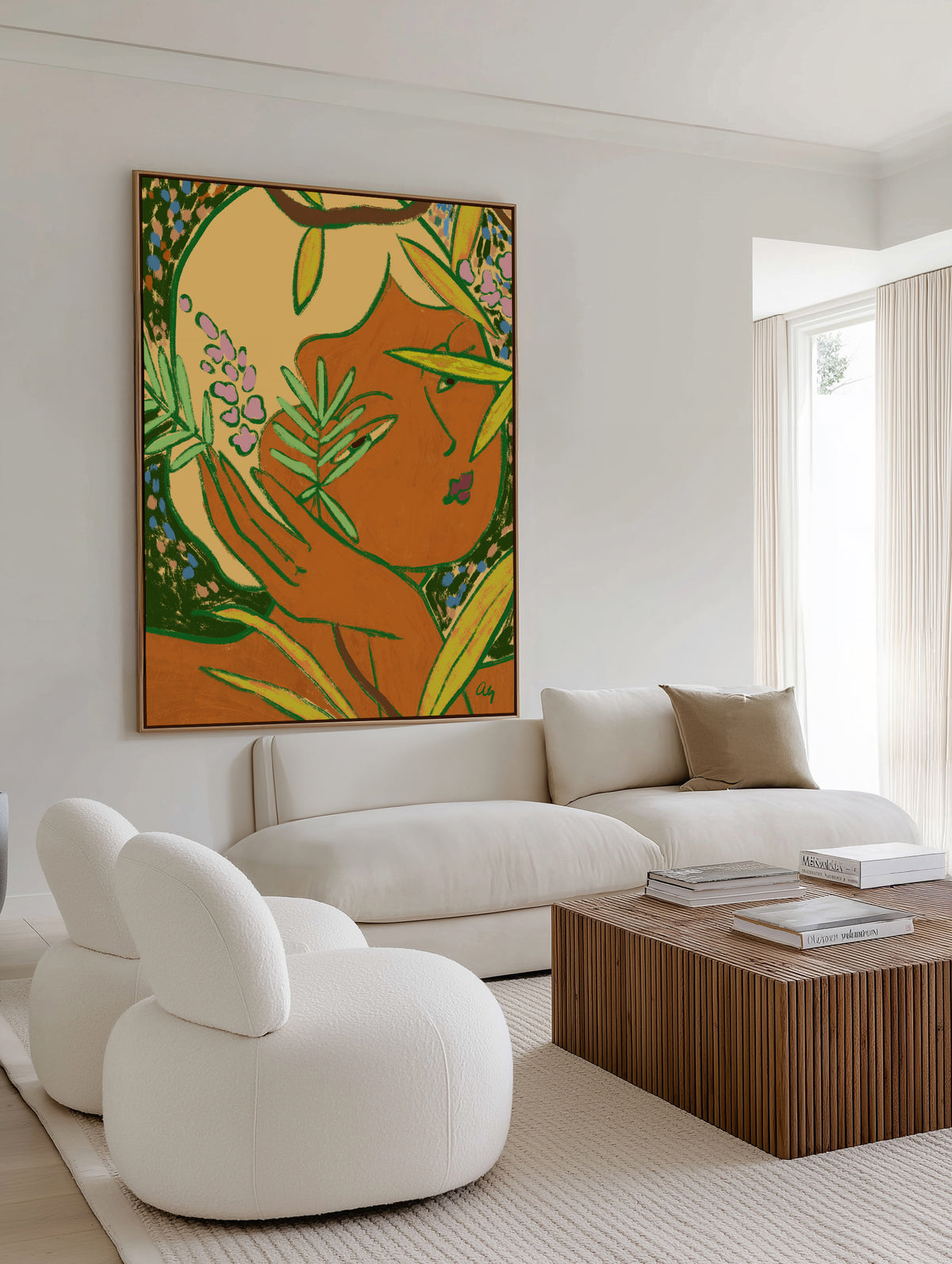 Unbothered by Arty Guava | Framed Canvas Art Print