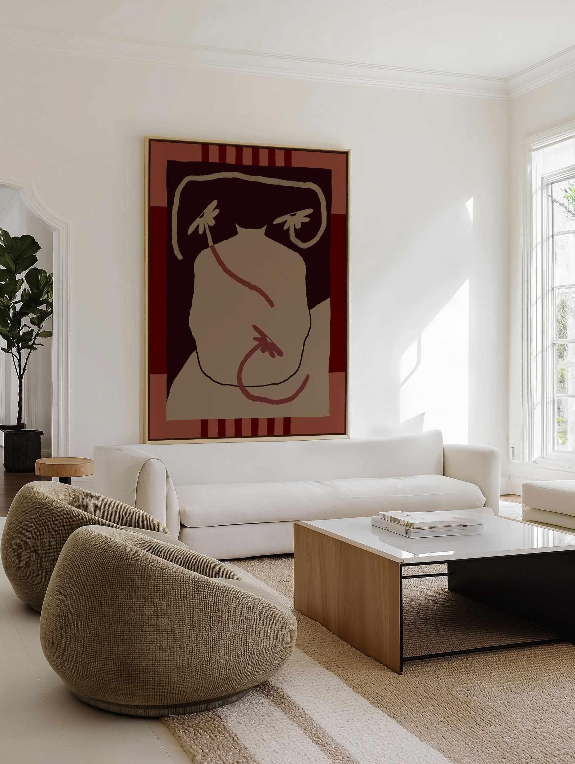 Uncontained Flowers by Shatha Al Dafai | Framed Canvas Art Print from Olive et Oriel where you can shop wallpaper and artworks online