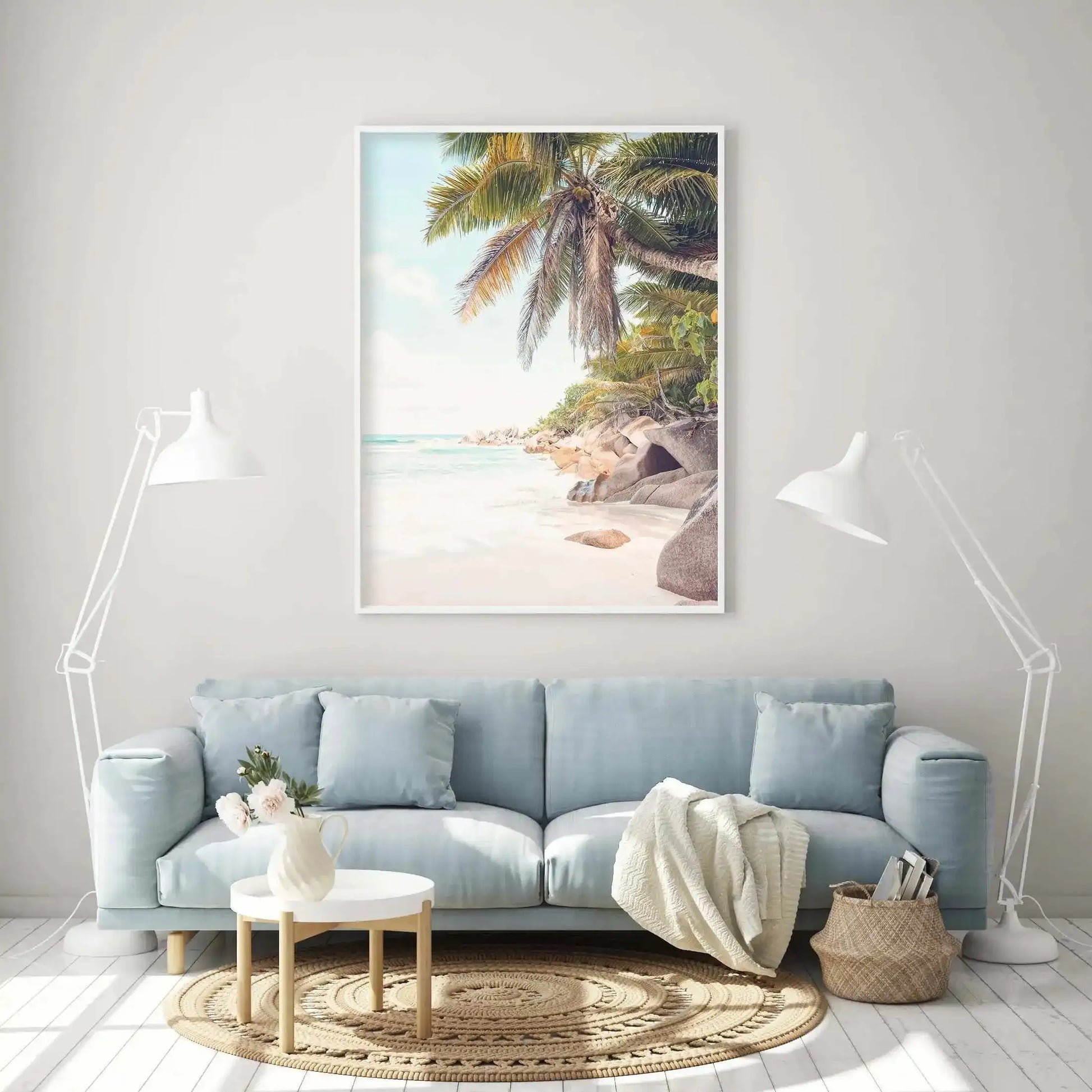 Under The Palm | Seychelles Art Print-PRINT-Olive et Oriel-Olive et Oriel-Buy-Australian-Art-Prints-Online-with-Olive-et-Oriel-Your-Artwork-Specialists-Austrailia-Decorate-With-Coastal-Photo-Wall-Art-Prints-From-Our-Beach-House-Artwork-Collection-Fine-Poster-and-Framed-Artwork