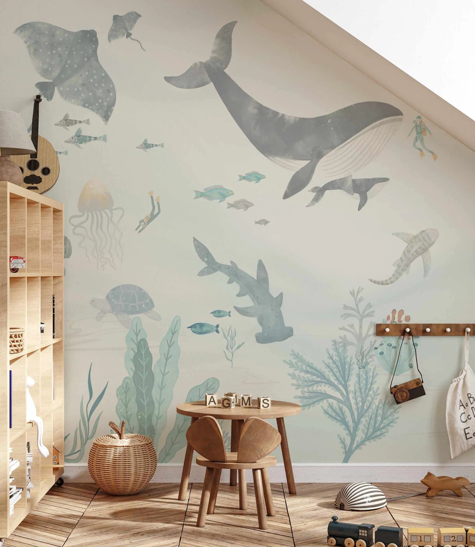 Under the Sea Wallpaper from Olive et Oriel where you can shop wallpaper and artworks online