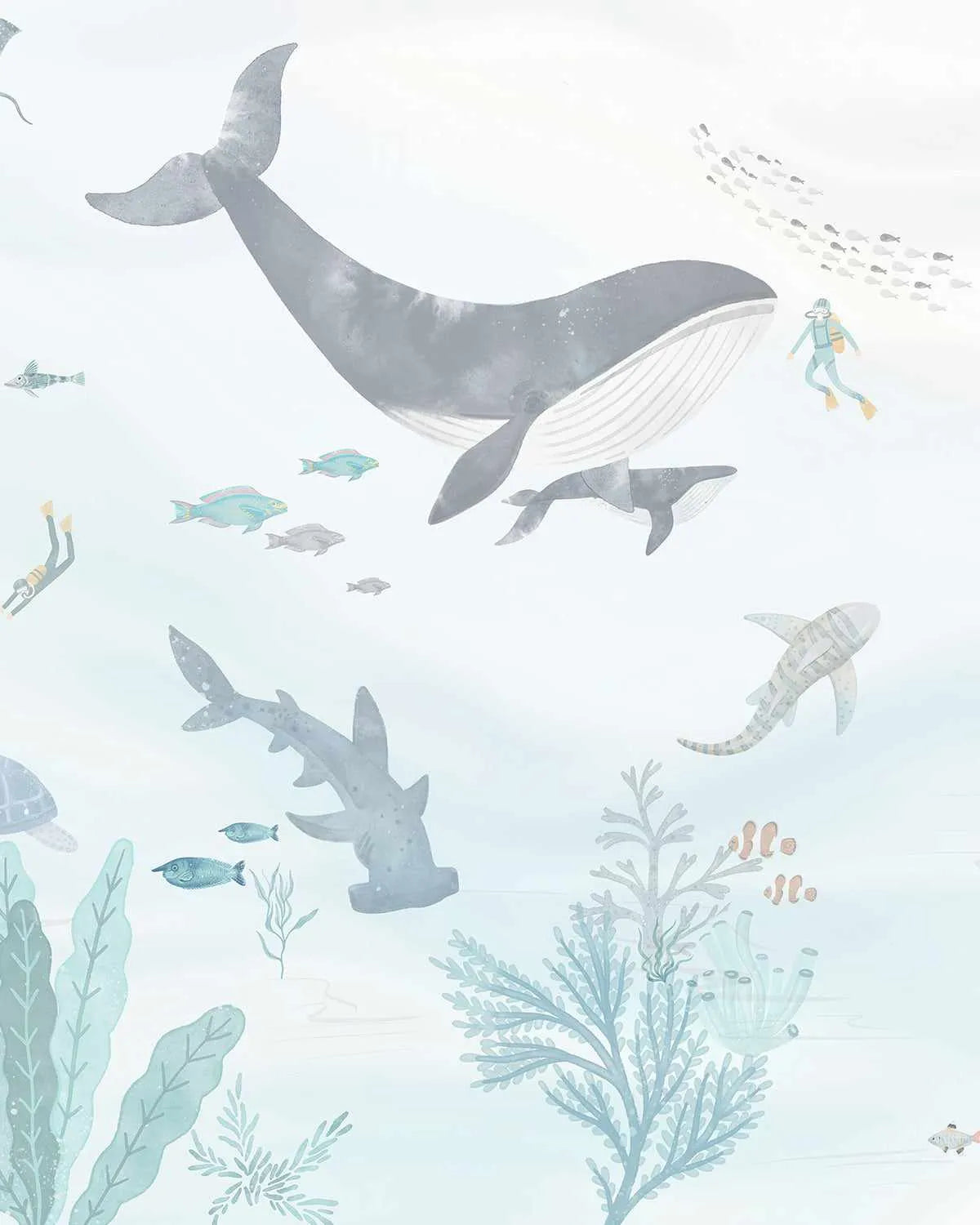 Under the Sea Wallpaper from Olive et Oriel where you can shop wallpaper and artworks online