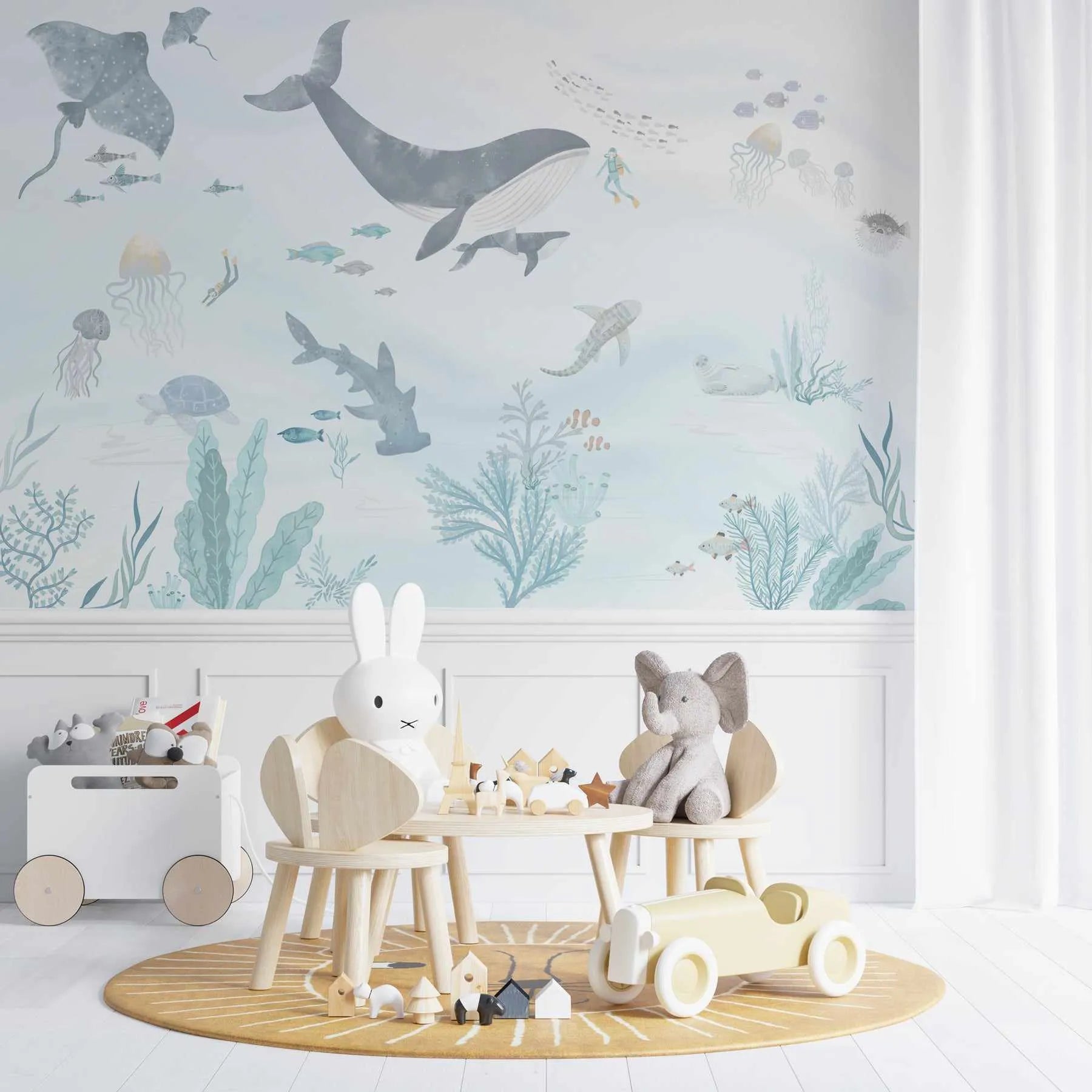 Under the Sea Wallpaper from Olive et Oriel where you can shop wallpaper and artworks online