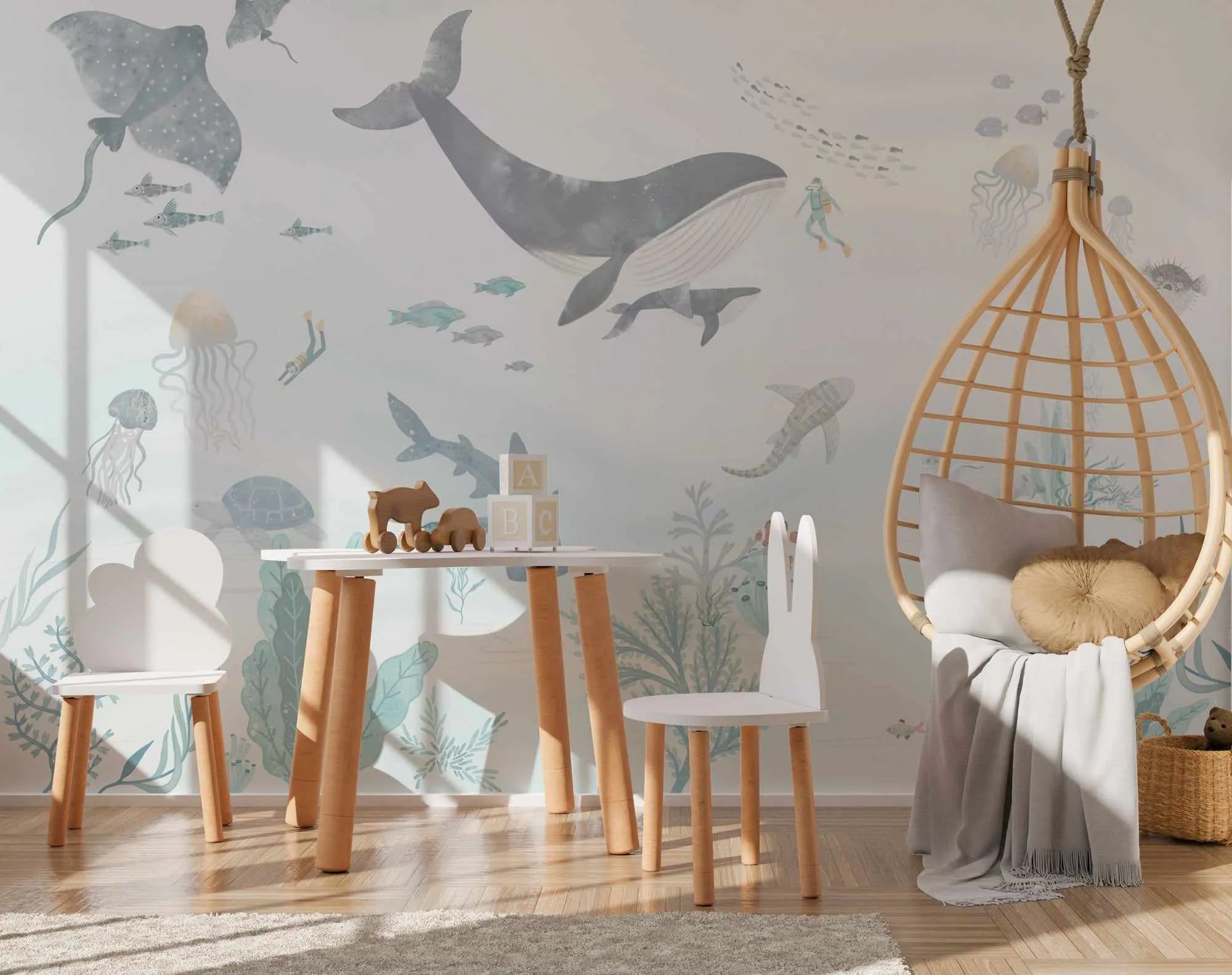 Under the Sea Wallpaper from Olive et Oriel where you can shop wallpaper and artworks online