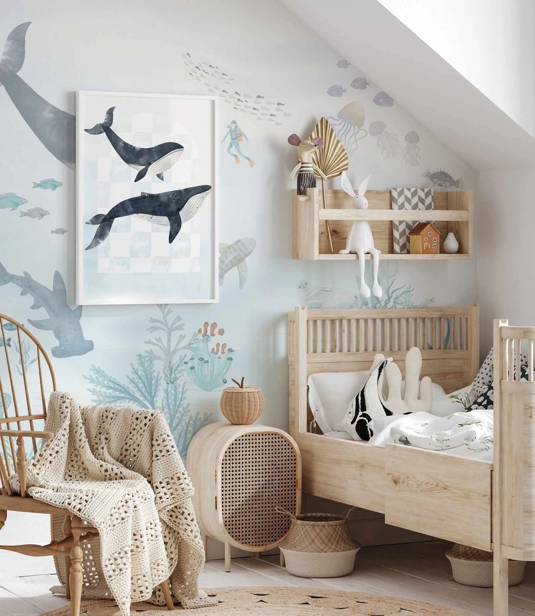 Under the Sea Wallpaper from Olive et Oriel where you can shop wallpaper and artworks online