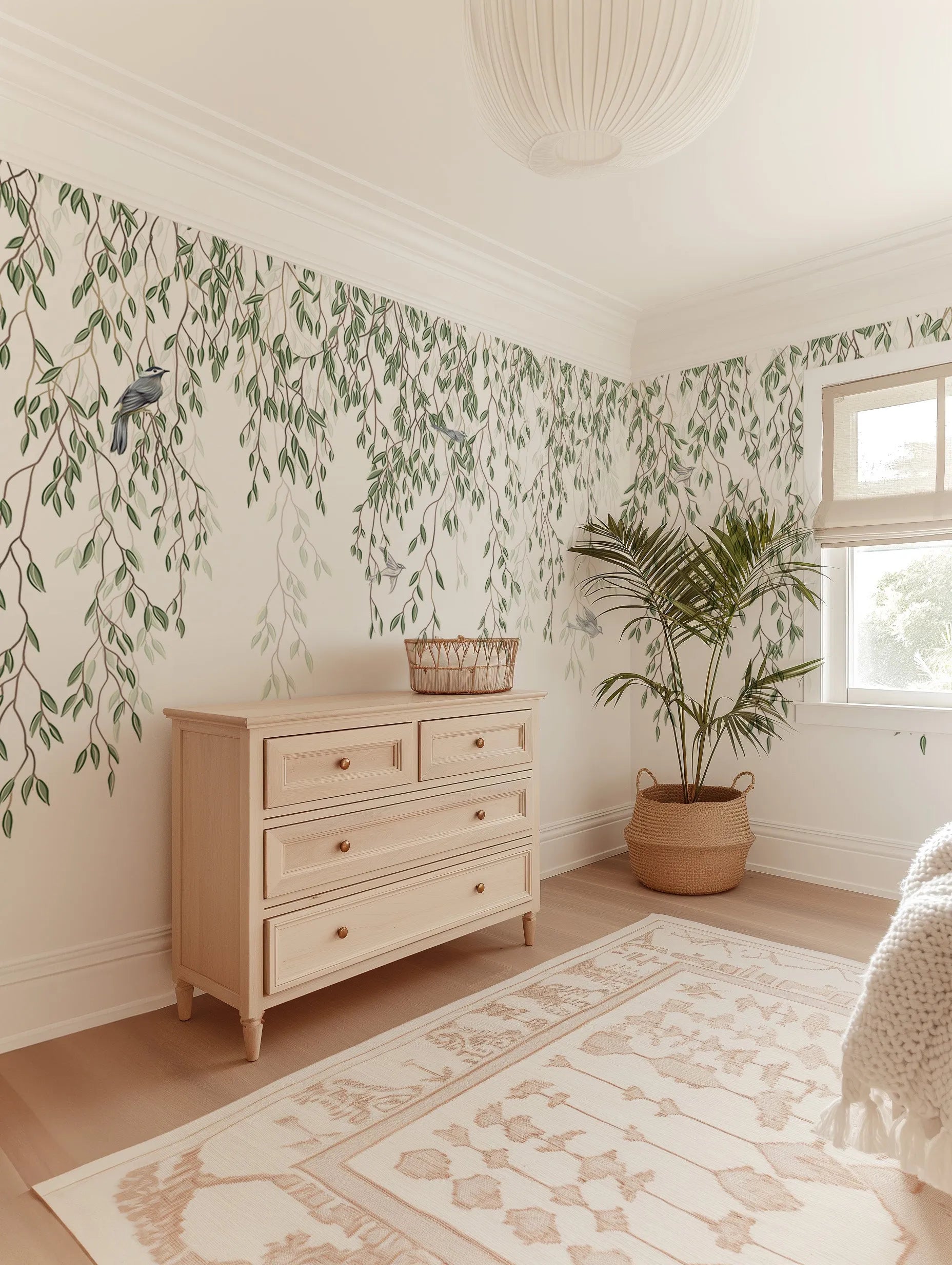 Under the Willow Wallpaper Mural from Olive et Oriel where you can shop wallpaper and artworks online