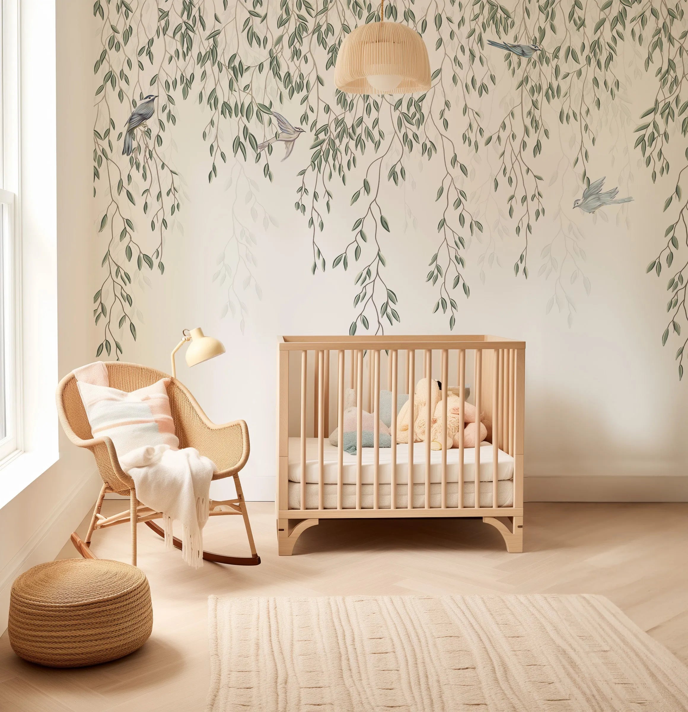 Under the Willow Wallpaper Mural from Olive et Oriel where you can shop wallpaper and artworks online