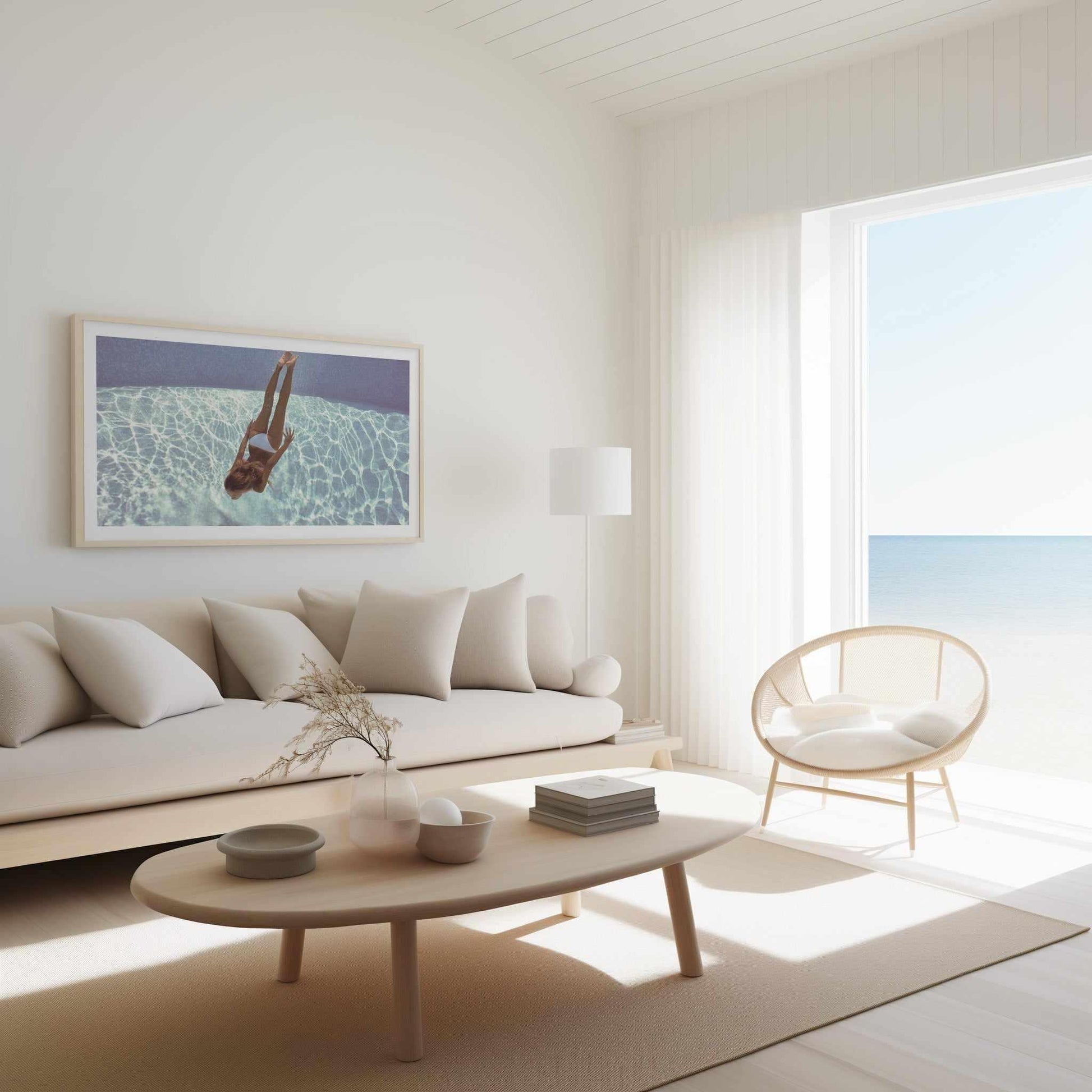 Underwater love | Panoramic Art Print from Olive et Oriel where you can shop wallpaper and artworks online