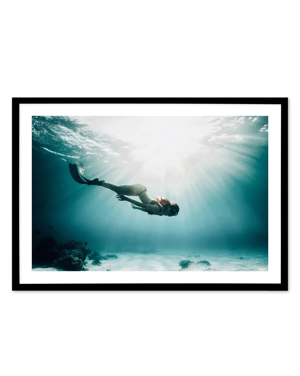 Underwater Spotlight Art Print from Olive et Oriel where you can shop wallpaper and artworks online