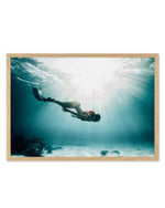 Underwater Spotlight Art Print