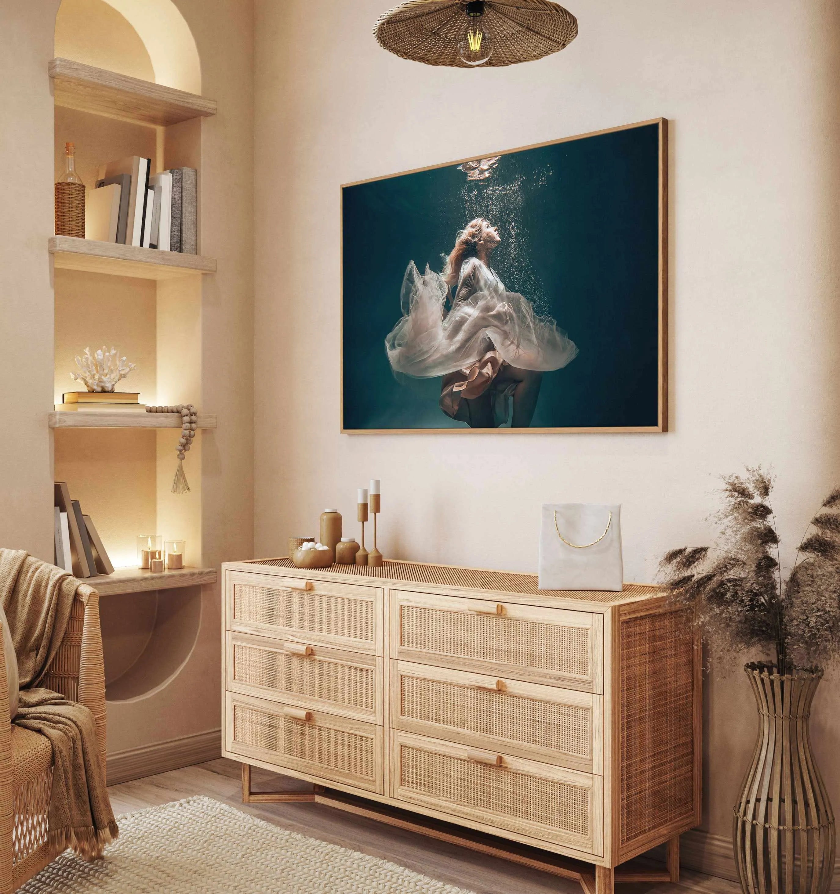 Underwater Dream | Framed Canvas Art Print from Olive et Oriel where you can shop wallpaper and artworks online