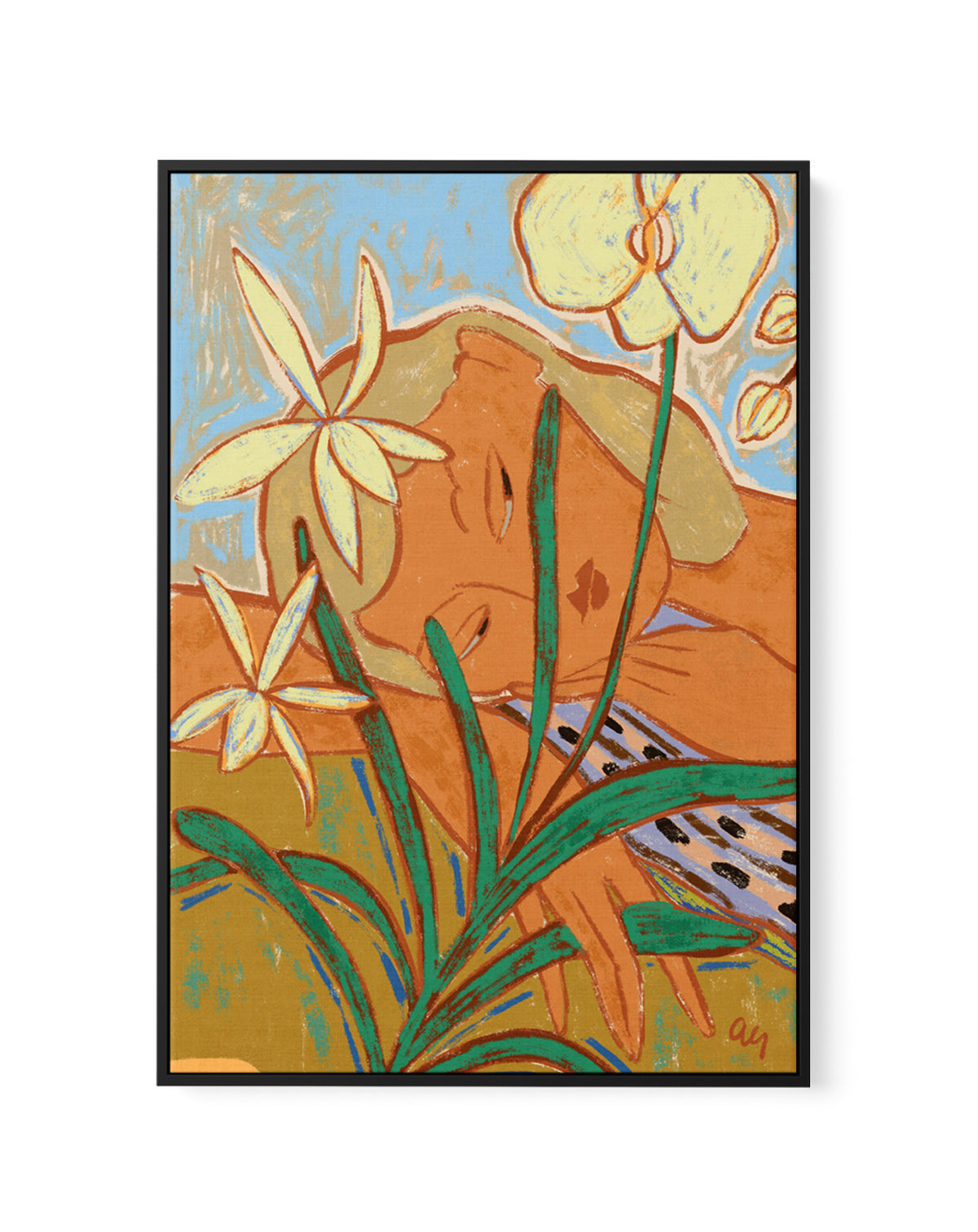 Unhurried by Arty Guava | Framed Canvas Art Print