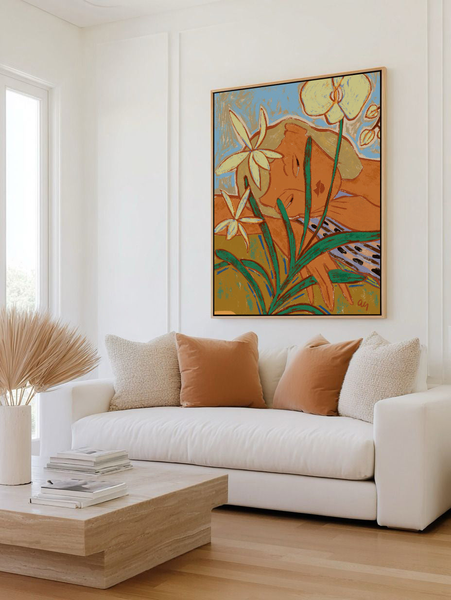 Unhurried by Arty Guava | Framed Canvas Art Print