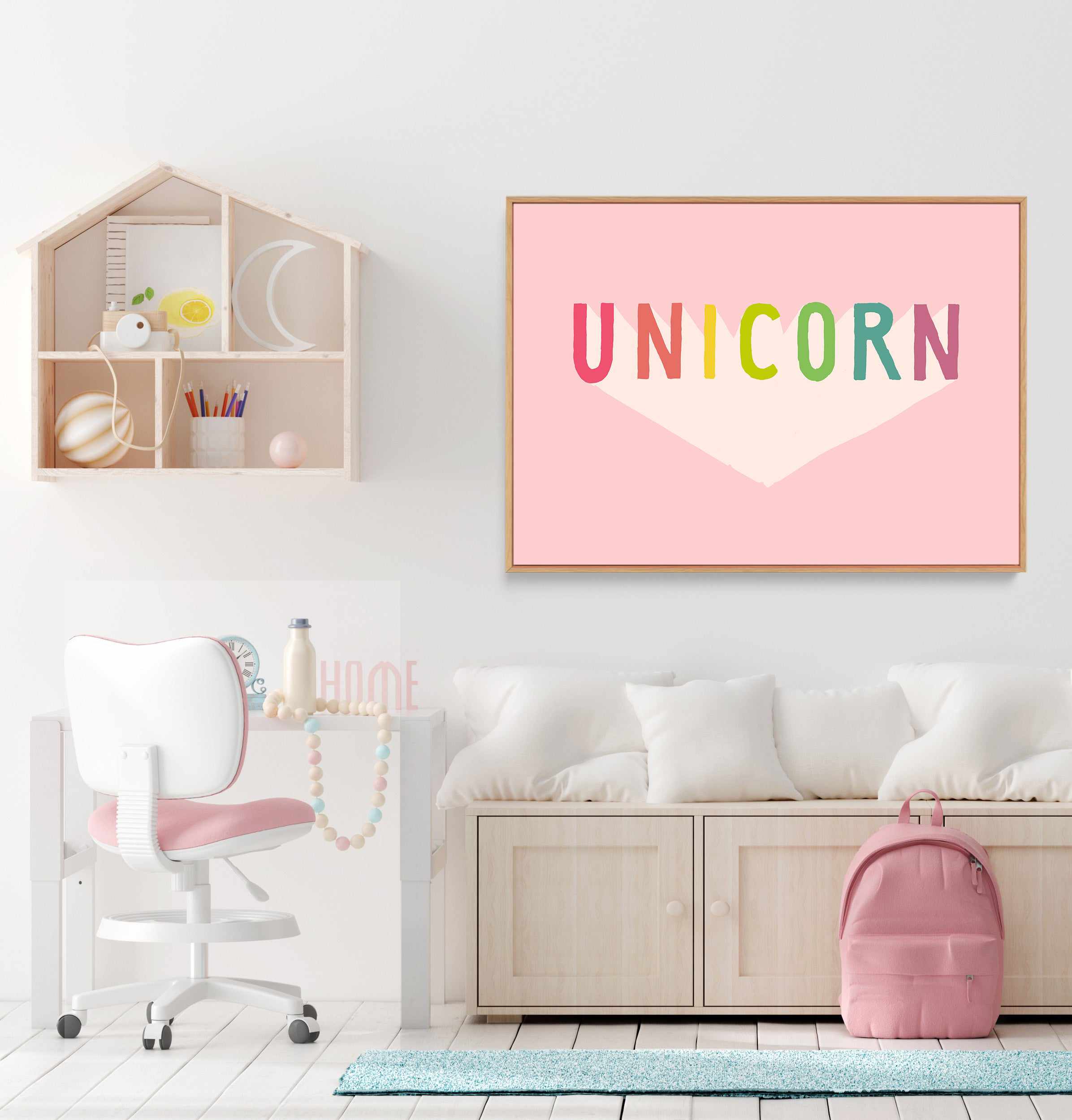 Unicorn By Florent Bodart | Framed Canvas Art Print