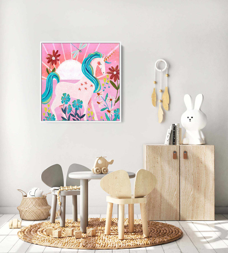 Unicorn by Caroline Bonne Muller | Framed Canvas Art Print