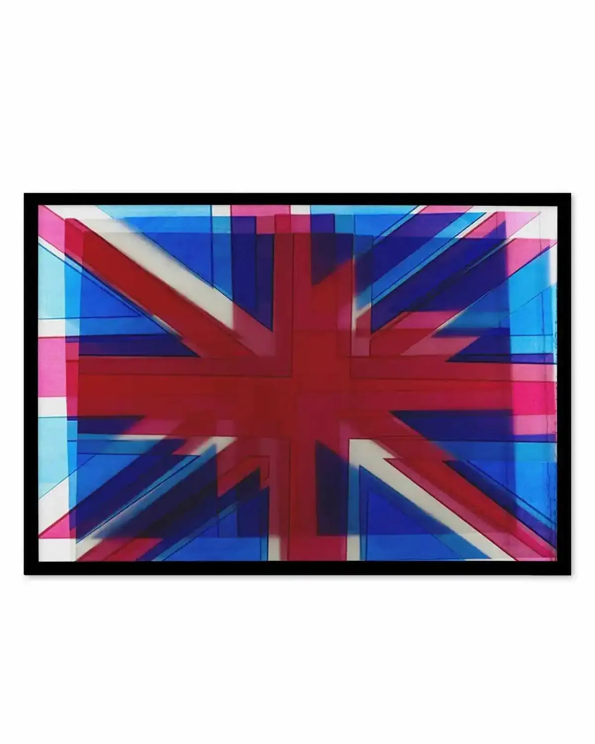 Union Jack Abstract Art Print from Olive et Oriel where you can shop wallpaper and artworks online
