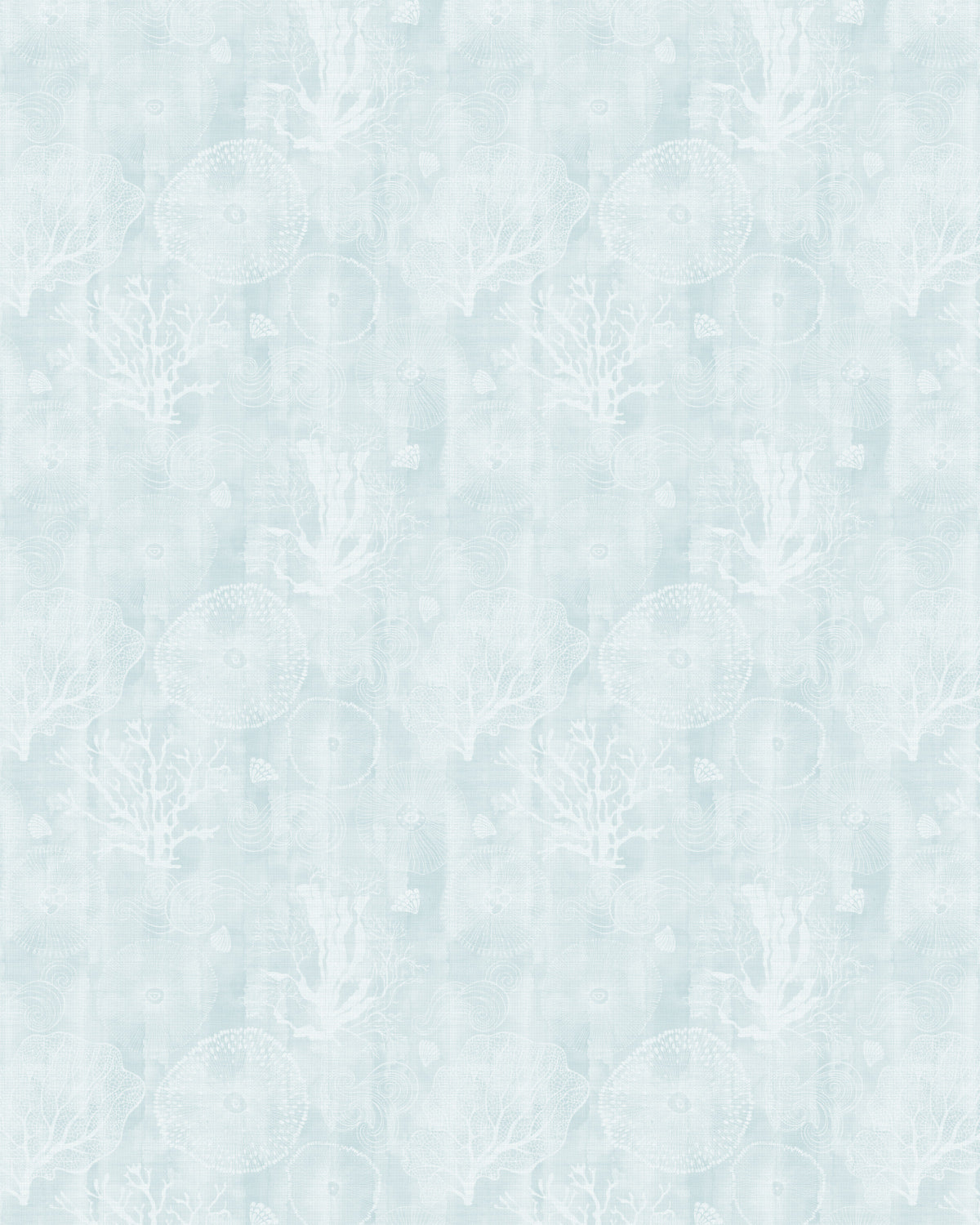 Coastal Coral In Light Blue Wallpaper