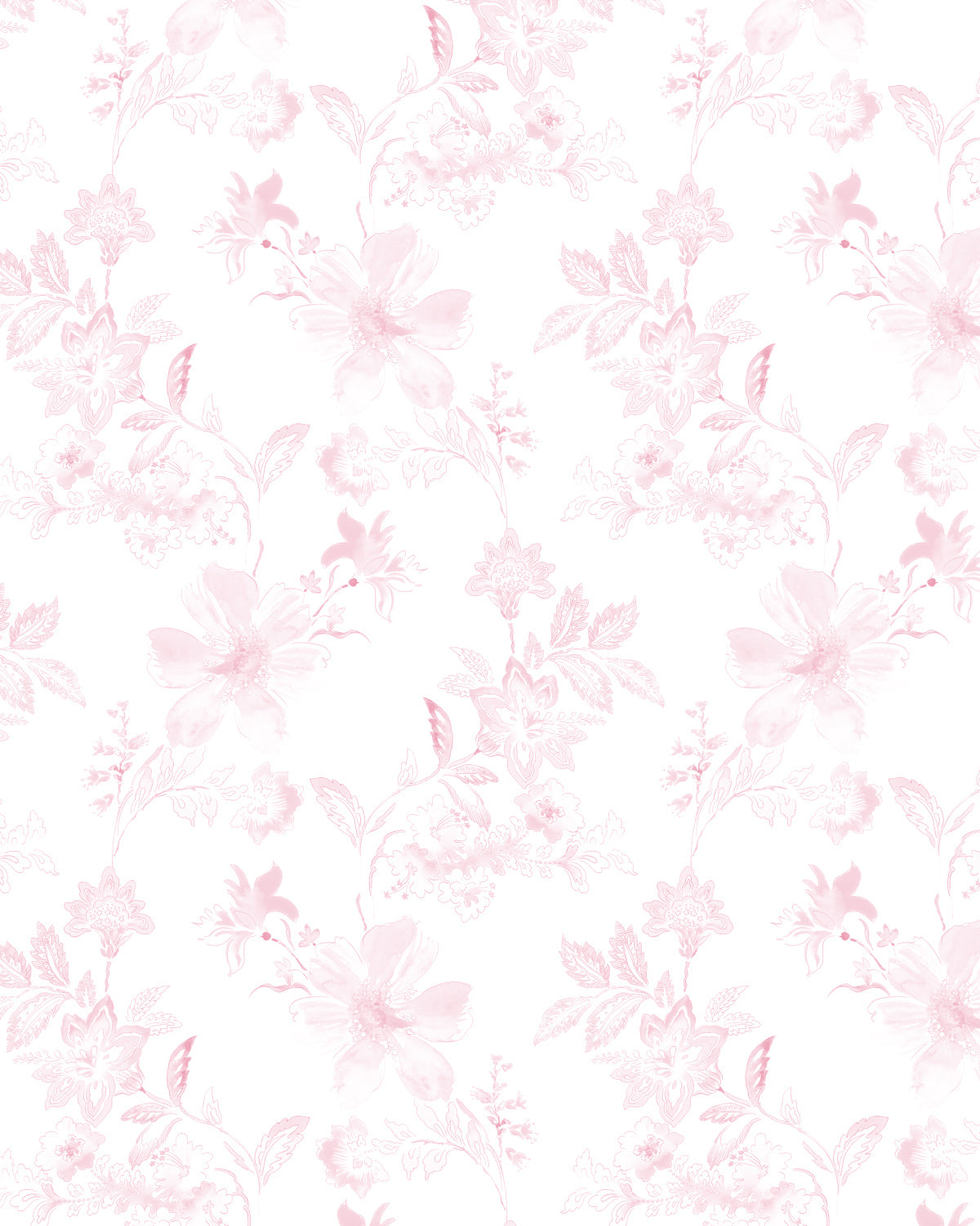 Little Boho Flowers in Soft Pink Wallpaper