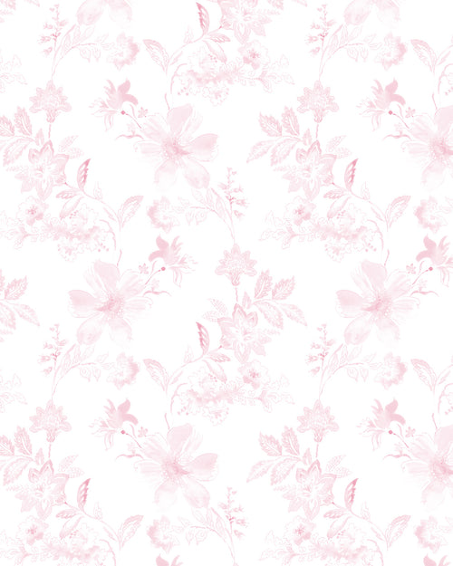 Little Boho Flowers in Soft Pink Wallpaper