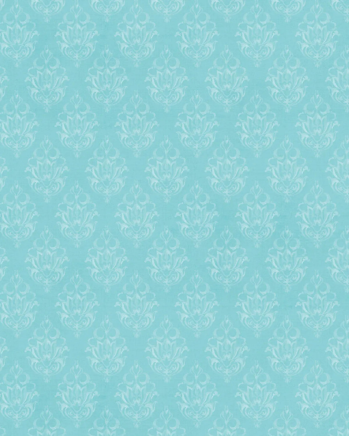 Traditional Stamp Light Teal Blue Wallpaper from Olive et Oriel where you can shop wallpaper and artworks online