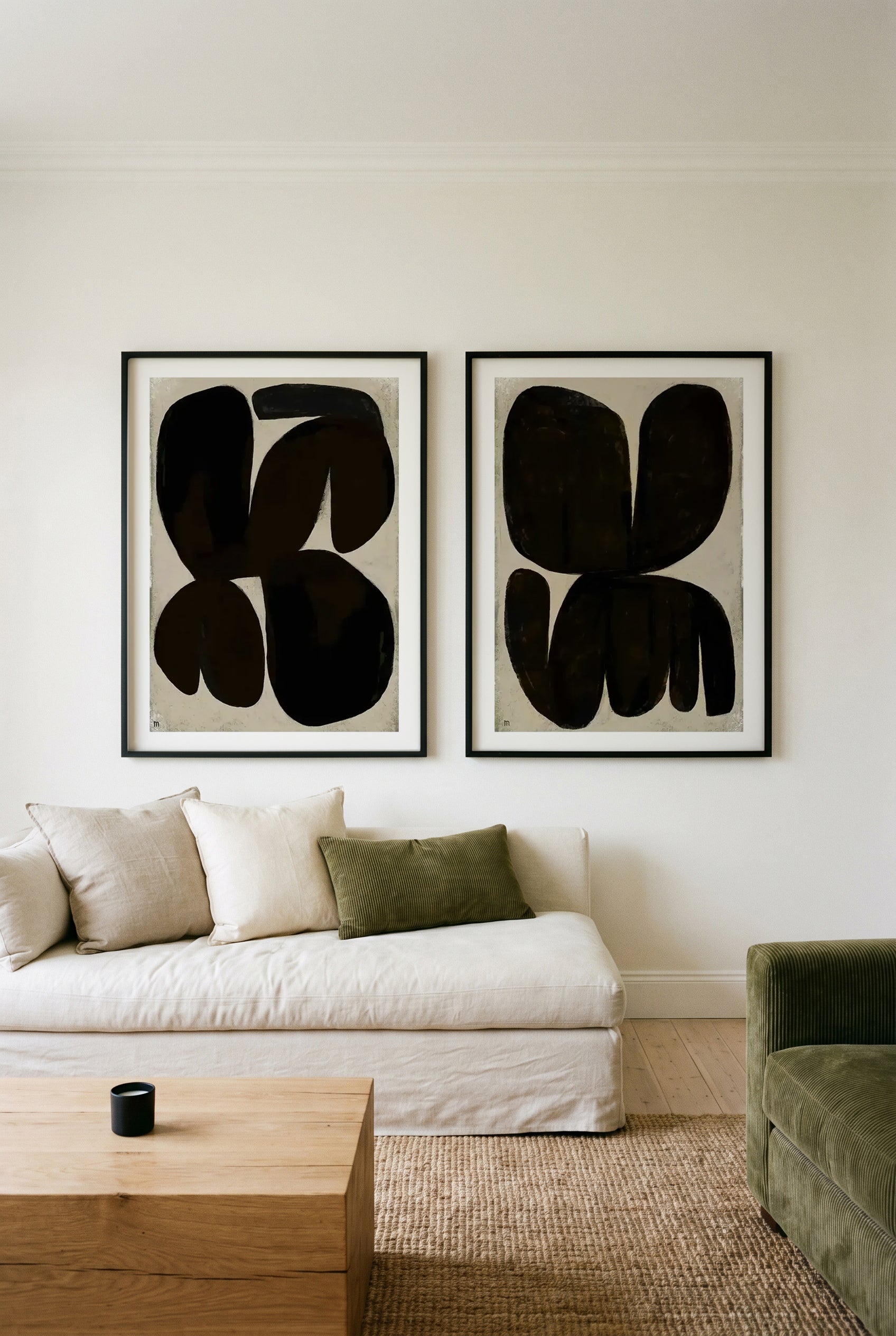 Untitled & Moth by Marco Marella Art Print Set of 2 | Matching Wall Art