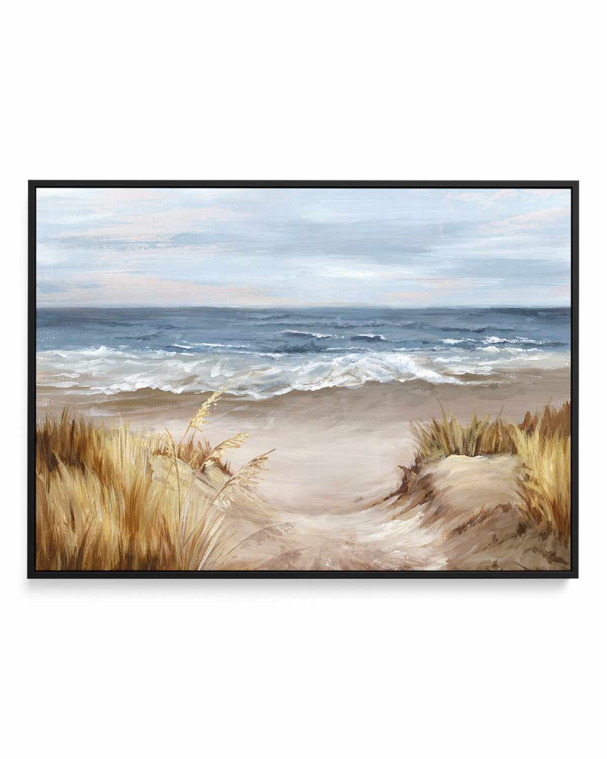 Untouched Beach | Framed Canvas Art Print