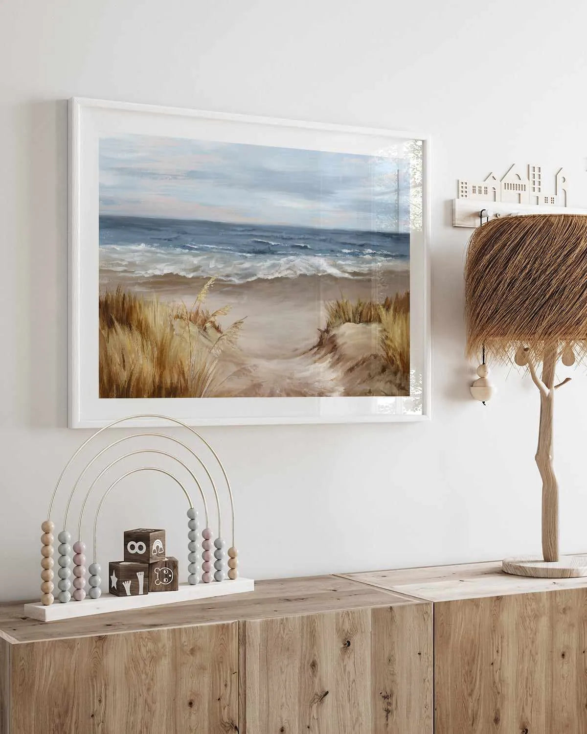 Untouched Beach Art Print from Olive et Oriel where you can shop wallpaper and artworks online