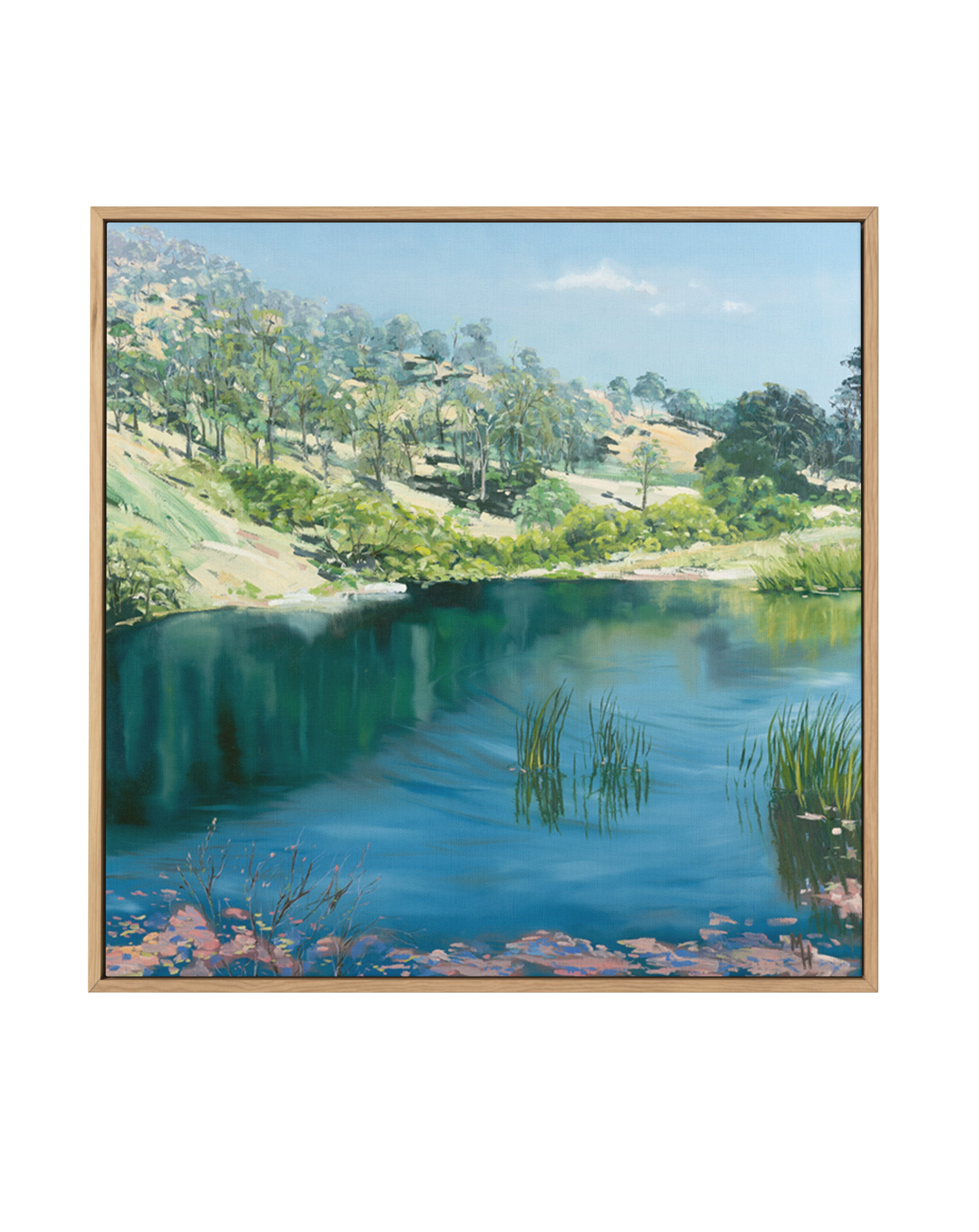 Upper Reach of Brisbane River by Meredith Howse | Framed Canvas Art Print