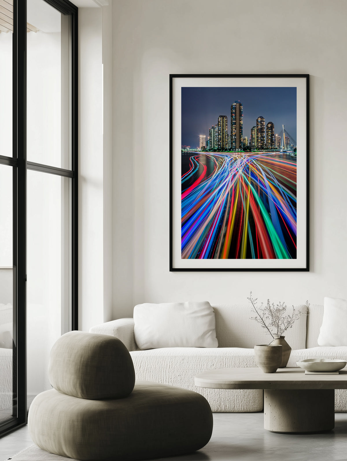 Vibrant City Light Trails by Kei Sasaki | Art Print